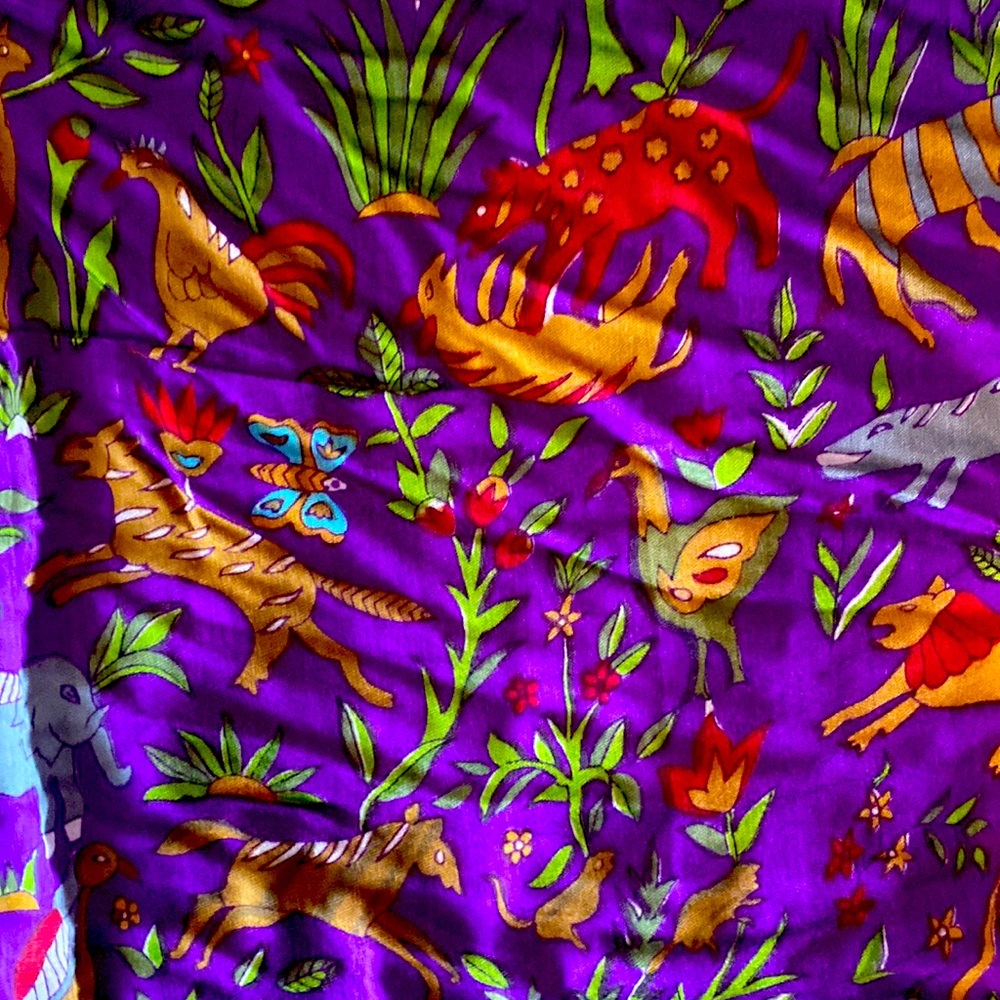 100% silk scarf from India